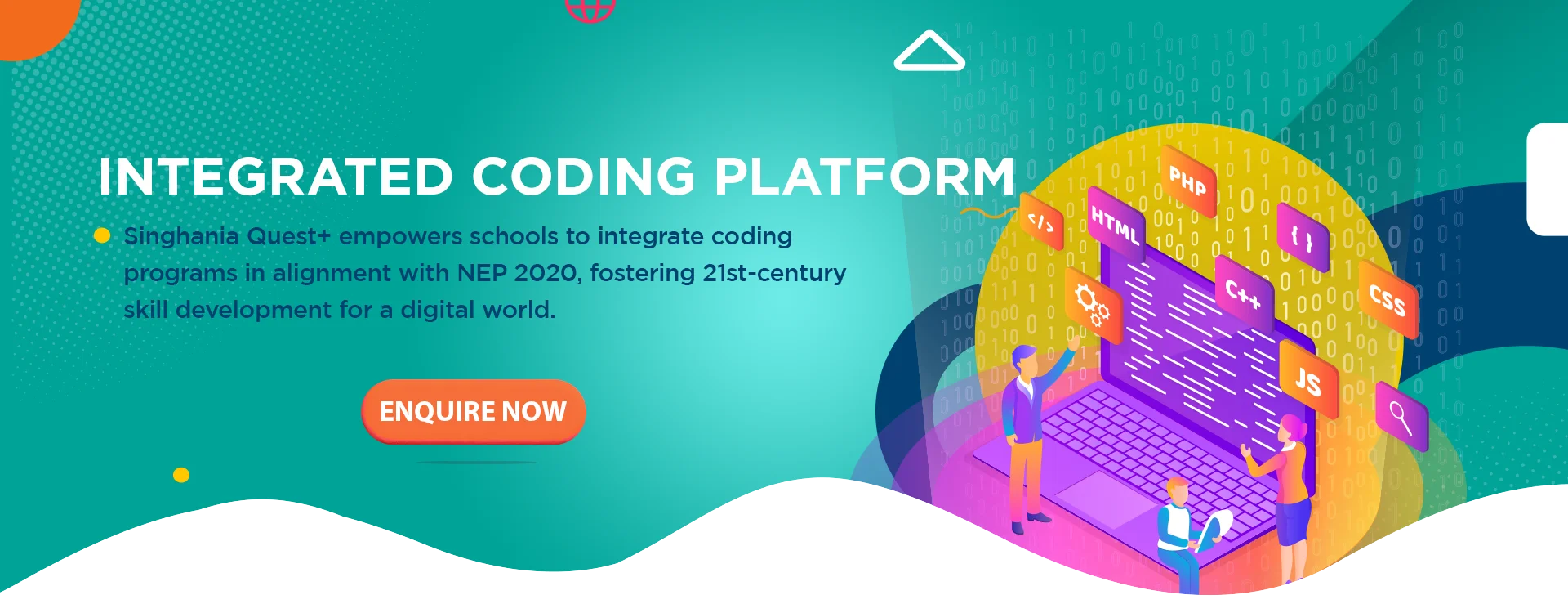 Integrated coding platform banner