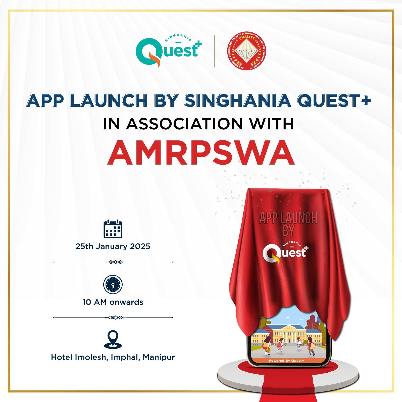 Manipur app launch of Singhania Quest Plus